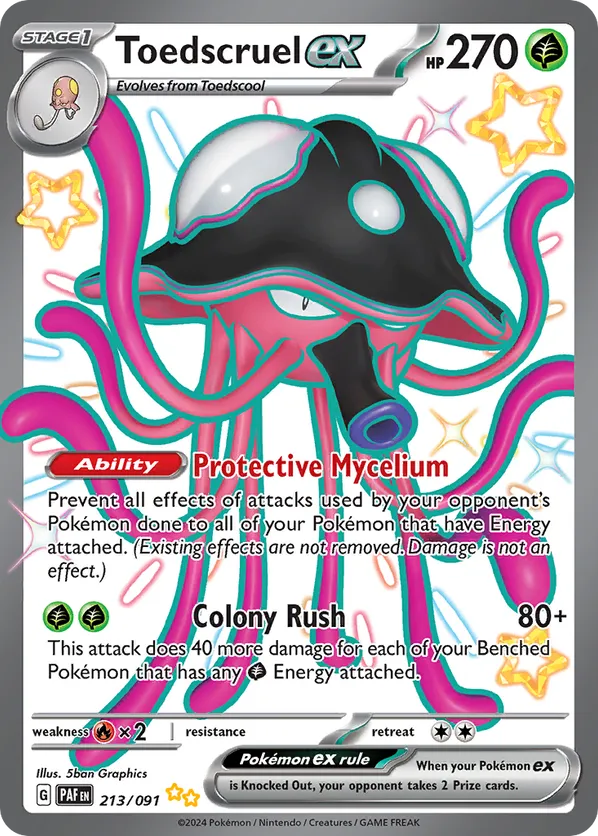 Toedscruel ex - Paldean Fates #213