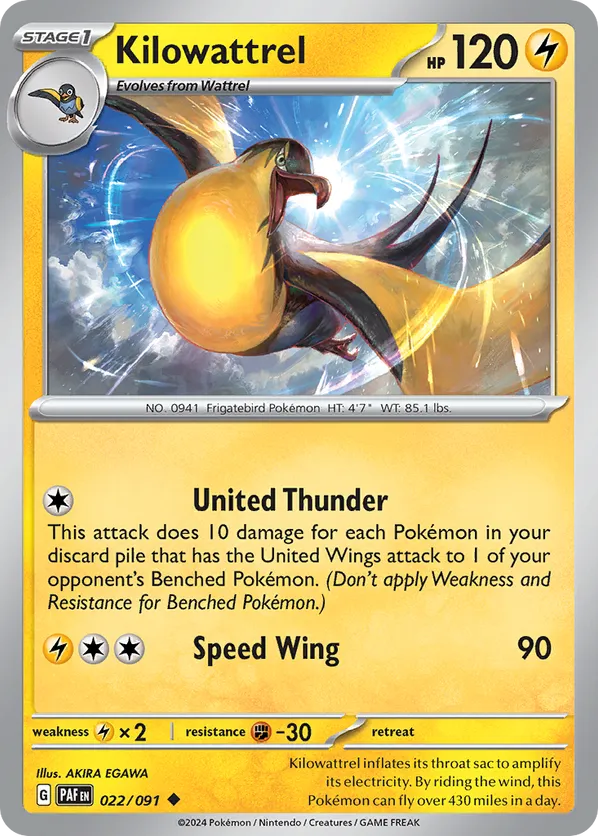 Kilowattrel - Paldean Fates #22