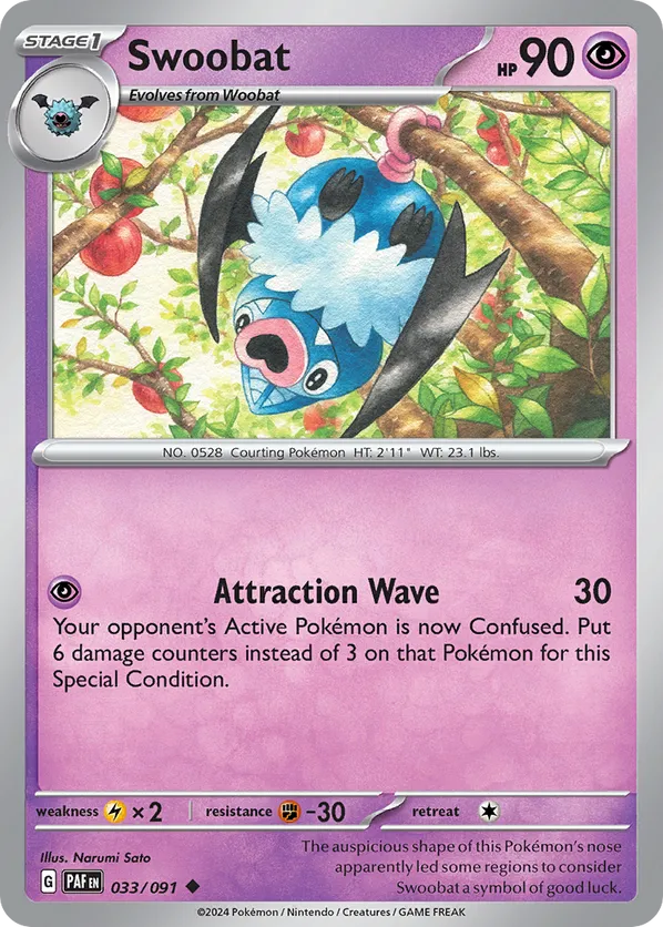 Swoobat - Paldean Fates #33