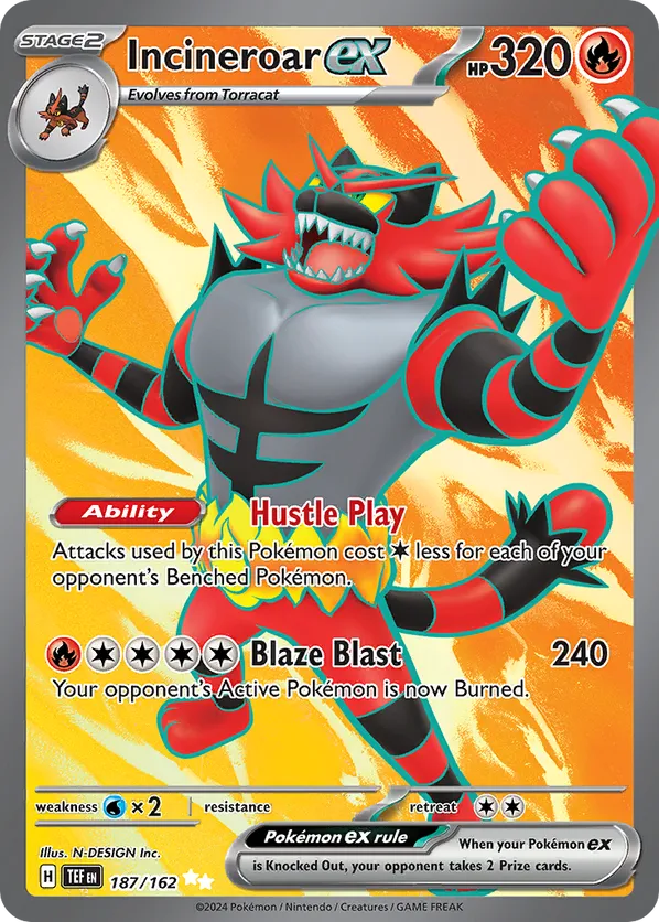 Incineroar ex - Temporal Forces #187