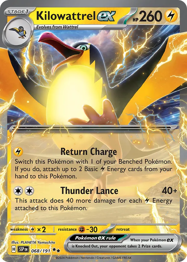 Kilowattrel ex - Surging Sparks #68