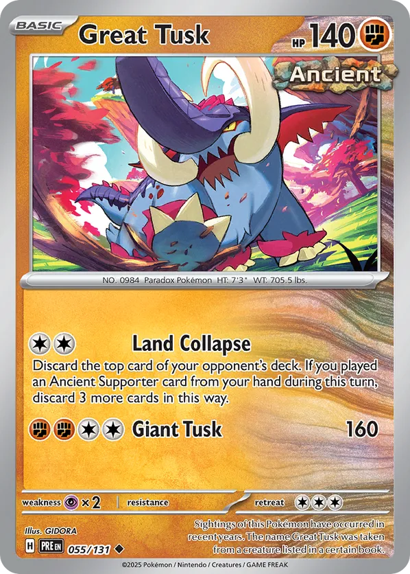 Great Tusk - Prismatic Evolutions #55
