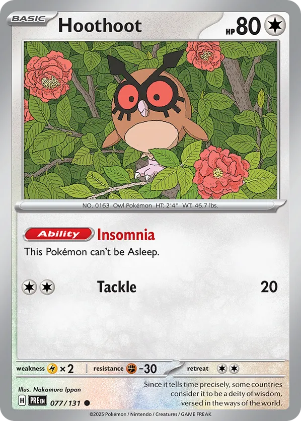 Hoothoot - Prismatic Evolutions #77