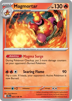 Magmortar - Journey Together 21 Pokemon TCG Card