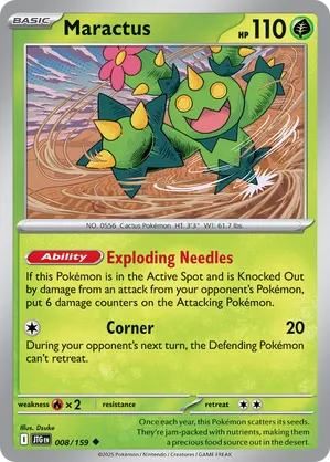 Maractus - Journey Together 8 Pokemon TCG Card