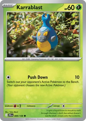Karrablast - Journey Together 9 Pokemon TCG Card