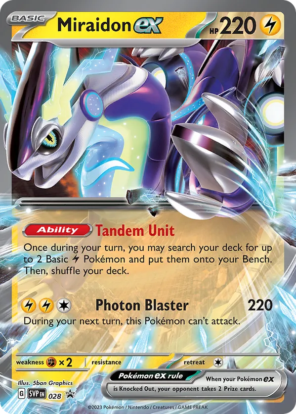 Miraidon ex - Scarlet & Violet Black Star Promos #028