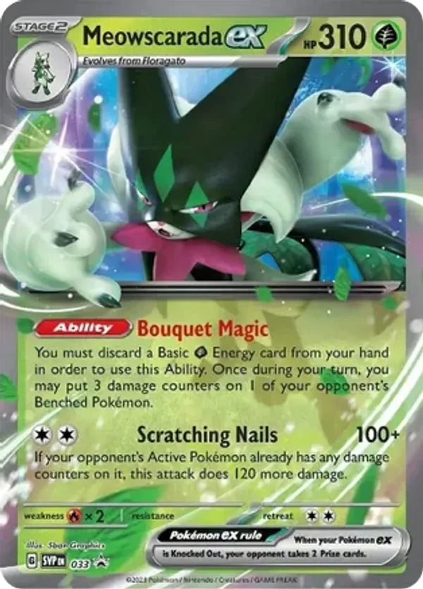 Meowscarada ex - Scarlet & Violet Black Star Promos #033