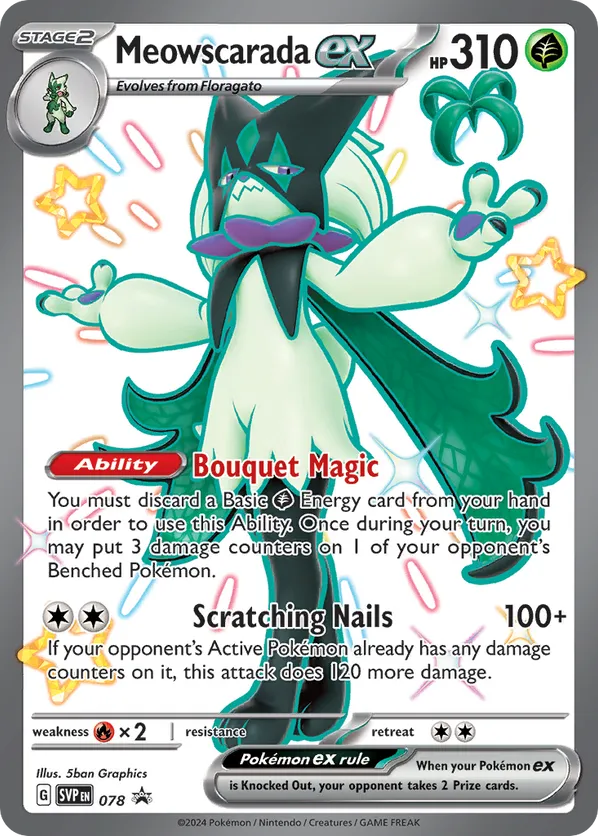 Meowscarada ex - Scarlet & Violet Black Star Promos #078