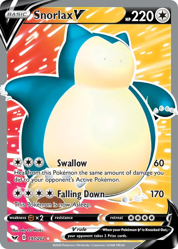 Snorlax V - Sword & Shield #197