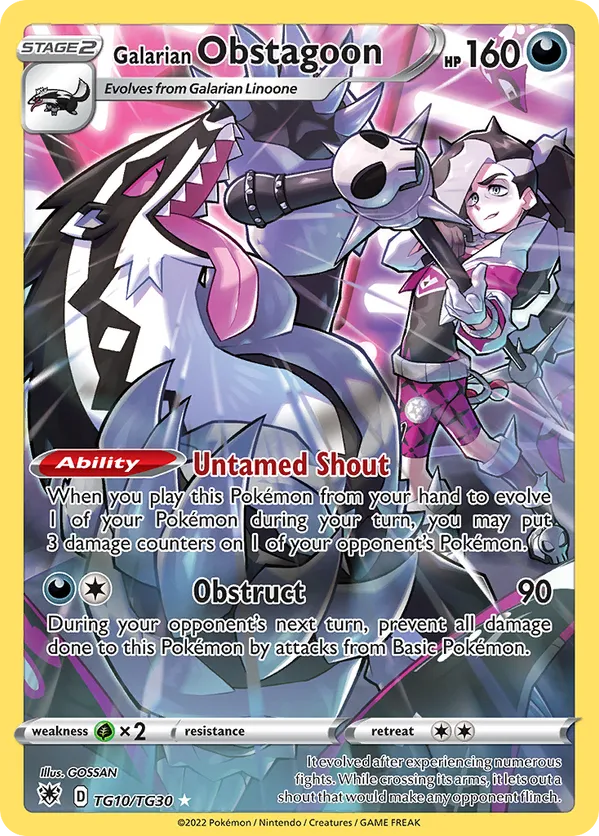 Galarian Obstagoon - Astral Radiance Trainer Gallery #TG10