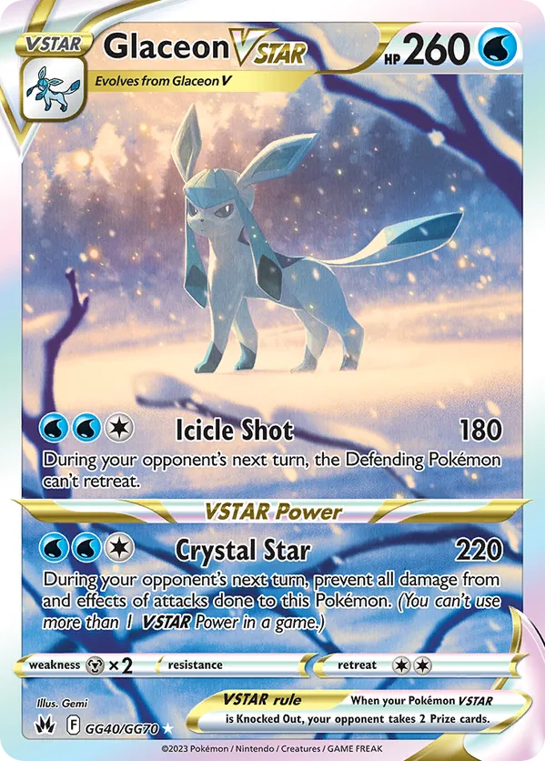Glaceon VSTAR - Crown Zenith Galarian Gallery #GG40