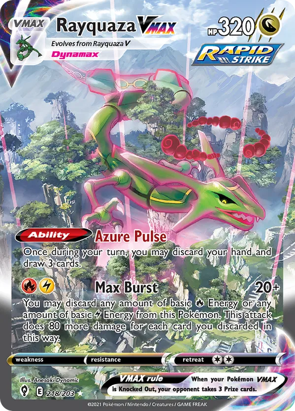 Rayquaza VMAX - Evolving Skies #218