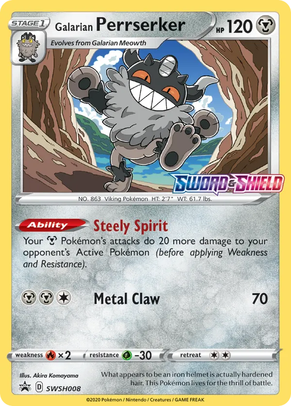 Galarian Perrserker - SWSH Black Star Promos #SWSH008