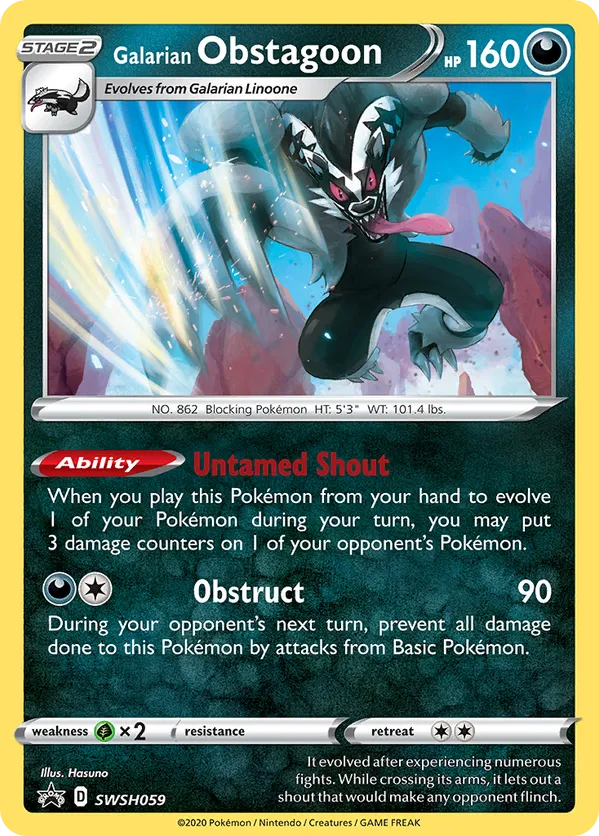 Galarian Obstagoon - SWSH Black Star Promos #SWSH059