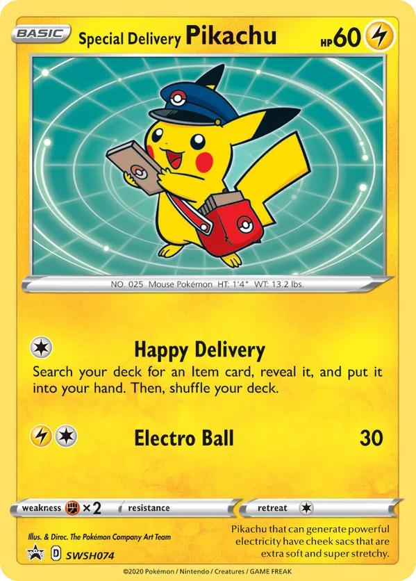 Special Delivery Pikachu - SWSH Black Star Promos #SWSH074
