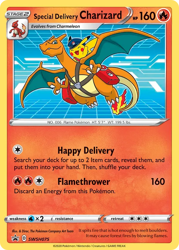 Special Delivery Charizard - SWSH Black Star Promos #SWSH075