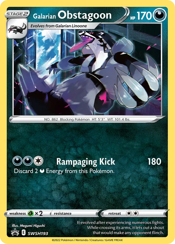Galarian Obstagoon - SWSH Black Star Promos #SWSH193