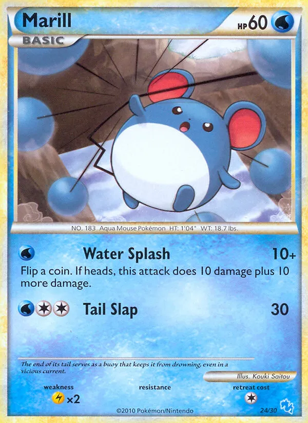 Marill - HGSS Trainer Kit Gyarados #24