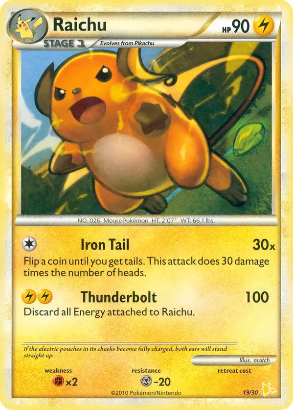 Raichu - HGSS Trainer Kit Raichu #19
