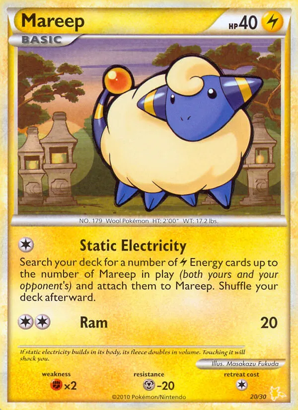 Mareep - HGSS Trainer Kit Raichu #20