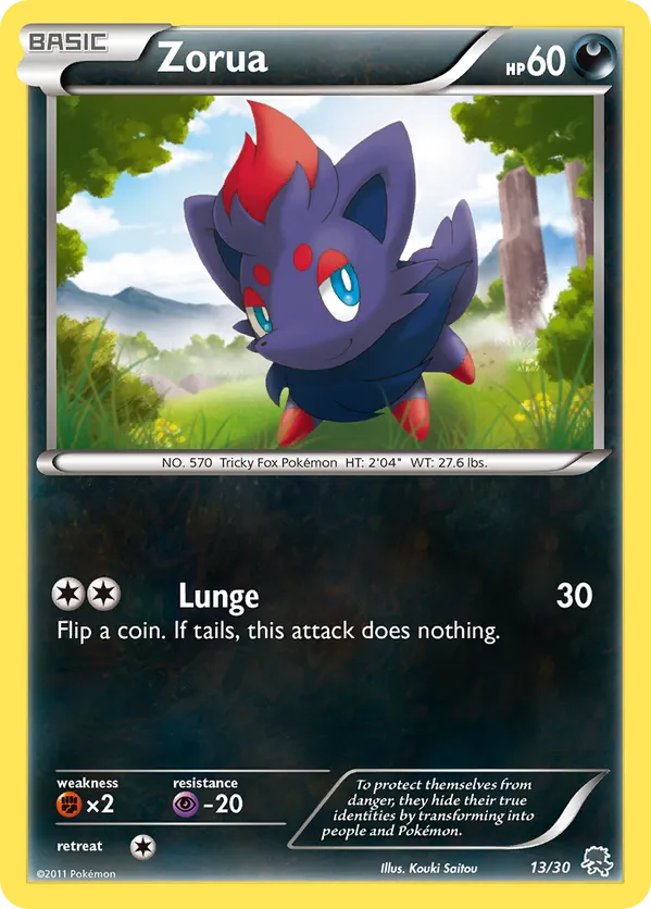 Zorua - Black & White Trainer Kit Zoroark #13