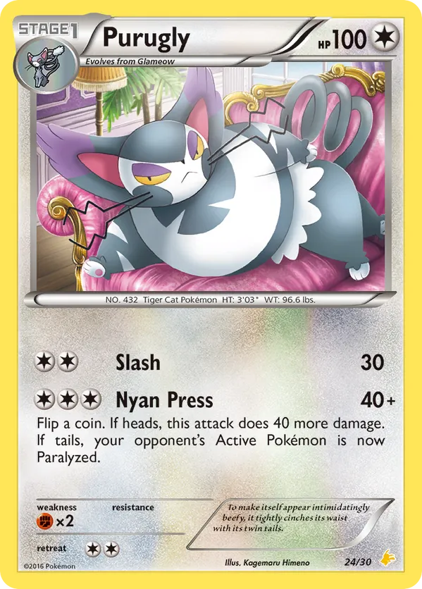 Purugly - XY Trainer Kit Pikachu Libre #24