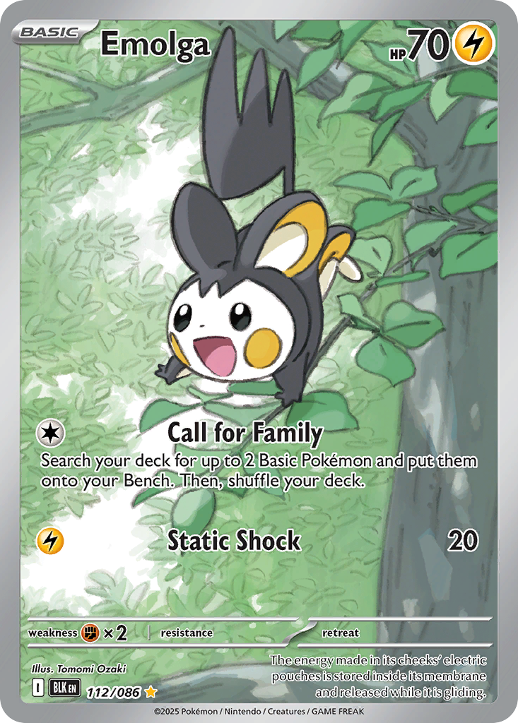 Emolga - Black Bolt #112