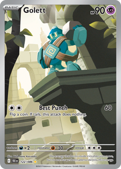 Golett - Black Bolt 122 Pokemon TCG Card