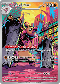 Conkeldurr - Black Bolt 127 Pokemon TCG Card