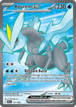 Kyurem ex - Black Bolt 157 Pokemon TCG Card