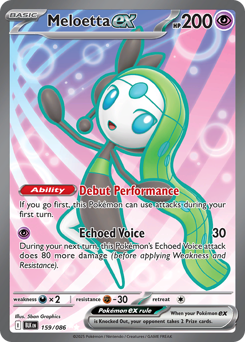 Meloetta ex - Black Bolt 159 Pokemon TCG Card