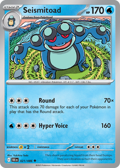 Seismitoad - Black Bolt 21 Pokemon TCG Card