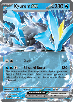 Kyurem ex - Black Bolt 28 Pokemon TCG Card