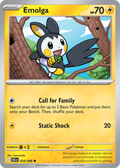 Emolga - Black Bolt 29 Pokemon TCG Card